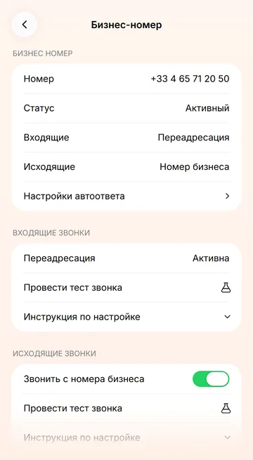 Свой бизнес-номер — для входящих и исходящих звонков