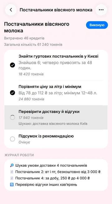 Довгу роботу Лео веде у фоні як завдання — хід видно по кроках